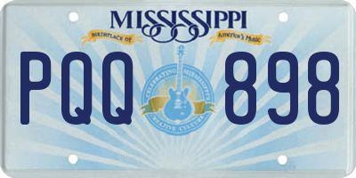 MS license plate PQQ898