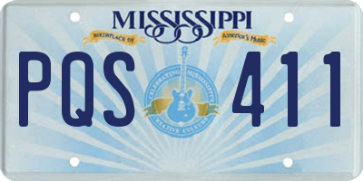 MS license plate PQS411