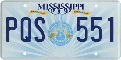 MS license plate PQS551
