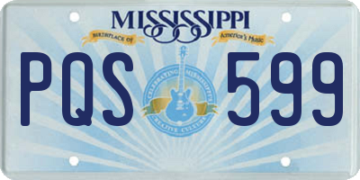 MS license plate PQS599