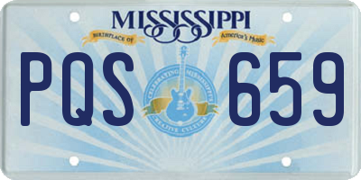 MS license plate PQS659