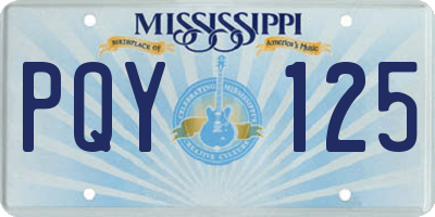 MS license plate PQY125