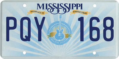 MS license plate PQY168