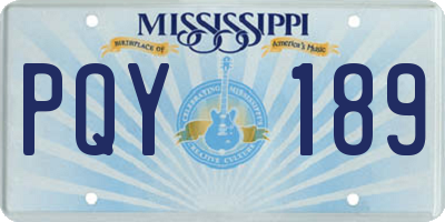 MS license plate PQY189