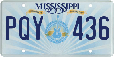 MS license plate PQY436