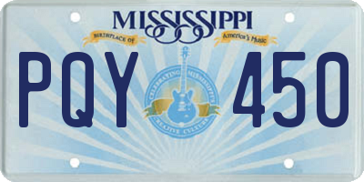 MS license plate PQY450