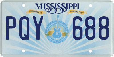 MS license plate PQY688