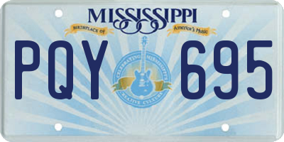 MS license plate PQY695