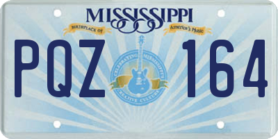 MS license plate PQZ164