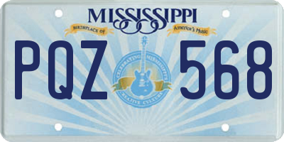 MS license plate PQZ568