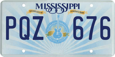 MS license plate PQZ676