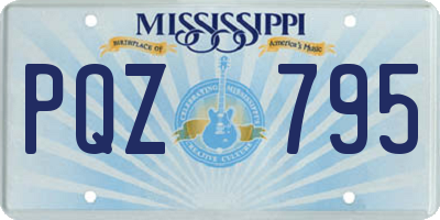 MS license plate PQZ795