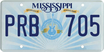 MS license plate PRB705