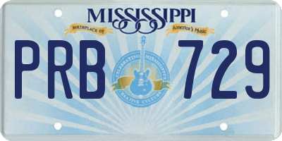 MS license plate PRB729