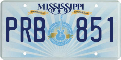 MS license plate PRB851