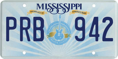 MS license plate PRB942