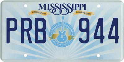 MS license plate PRB944