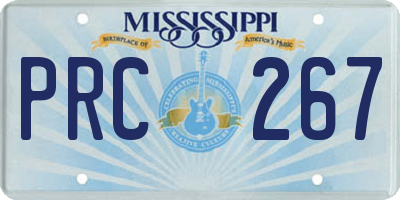 MS license plate PRC267