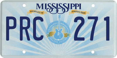 MS license plate PRC271
