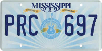 MS license plate PRC697