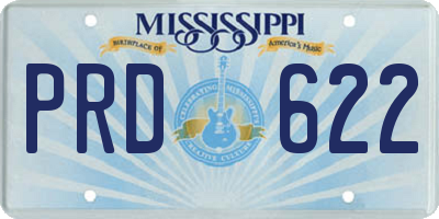 MS license plate PRD622