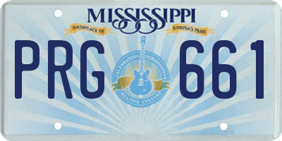 MS license plate PRG661