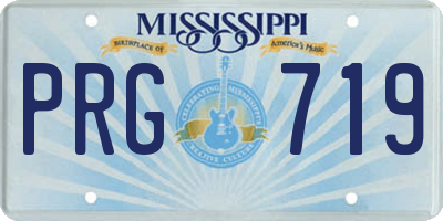 MS license plate PRG719