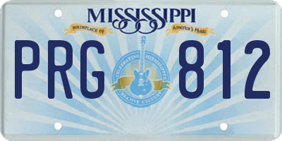 MS license plate PRG812