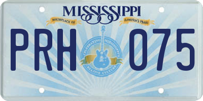 MS license plate PRH075