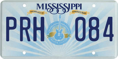 MS license plate PRH084
