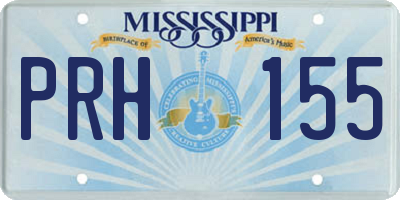 MS license plate PRH155