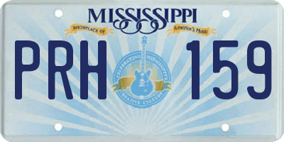 MS license plate PRH159