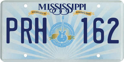 MS license plate PRH162