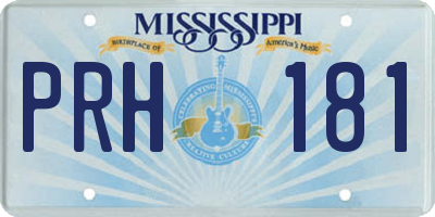 MS license plate PRH181
