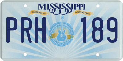 MS license plate PRH189