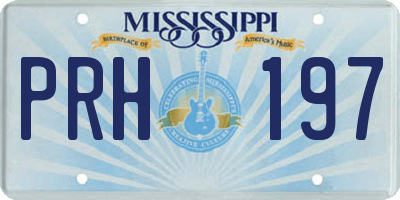 MS license plate PRH197