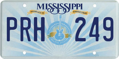 MS license plate PRH249