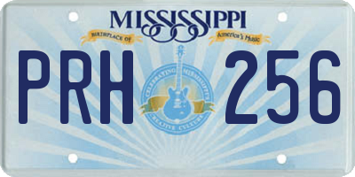 MS license plate PRH256