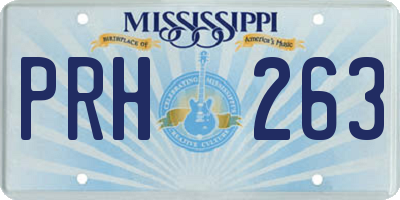 MS license plate PRH263