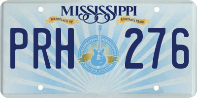 MS license plate PRH276