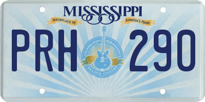 MS license plate PRH290