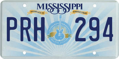 MS license plate PRH294