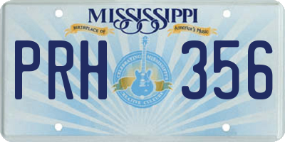MS license plate PRH356