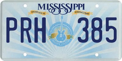 MS license plate PRH385
