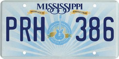 MS license plate PRH386