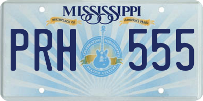 MS license plate PRH555