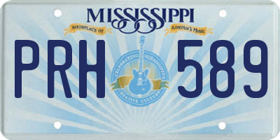 MS license plate PRH589