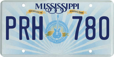 MS license plate PRH780