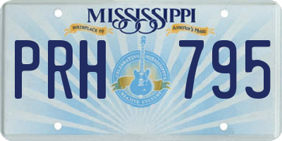 MS license plate PRH795