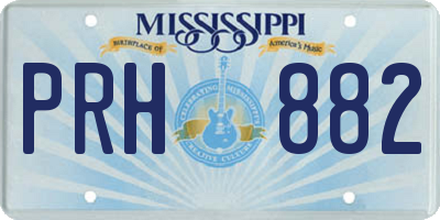 MS license plate PRH882